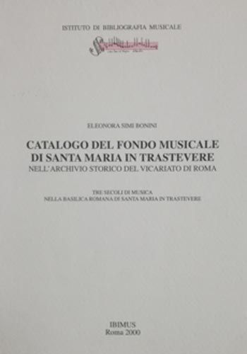 atalogo del Fondo Musicale di Santa Maria in Trastevere